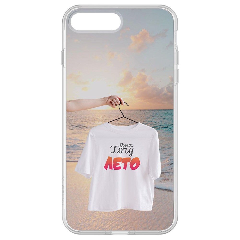 Чехол-накладка Krutoff Clear Case Футболка женская для iPhone 7 Plus