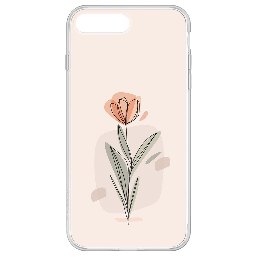 

Чехол-накладка Krutoff Clear Case Тюльпан для iPhone 7 Plus, Прозрачный