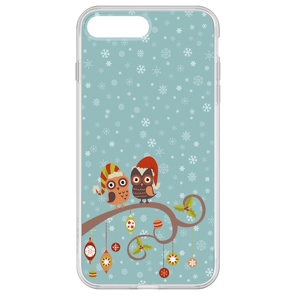 

Чехол-накладка Krutoff Clear Case Совушки для iPhone 7 Plus, Прозрачный