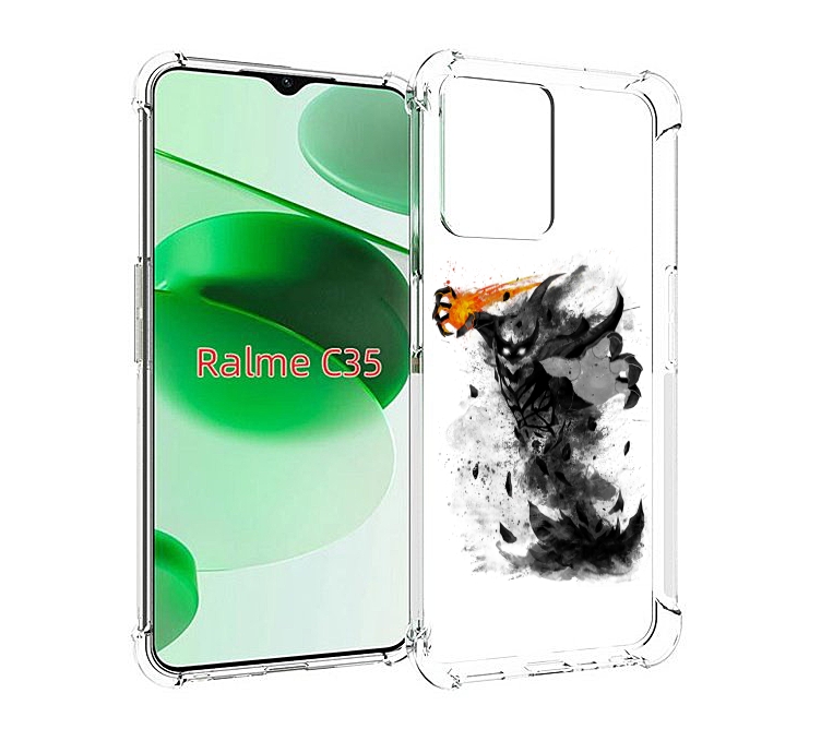 

Чехол MyPads nevermore черно белый для Realme C35 / Narzo 50A Prime, Прозрачный, Tocco