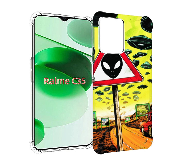 

Чехол MyPads дорога к инопланетянам для Realme C35 / Narzo 50A Prime, Прозрачный, Tocco