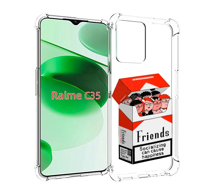 

Чехол MyPads друзья для Realme C35 / Narzo 50A Prime, Прозрачный, Tocco