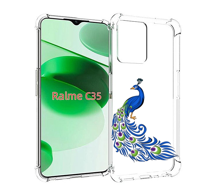 

Чехол MyPads жарптица-голубая для Realme C35 / Narzo 50A Prime, Прозрачный, Tocco