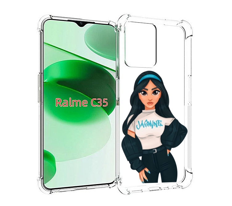 

Чехол MyPads жасмин-в-джинсах женский для Realme C35 / Narzo 50A Prime, Прозрачный, Tocco