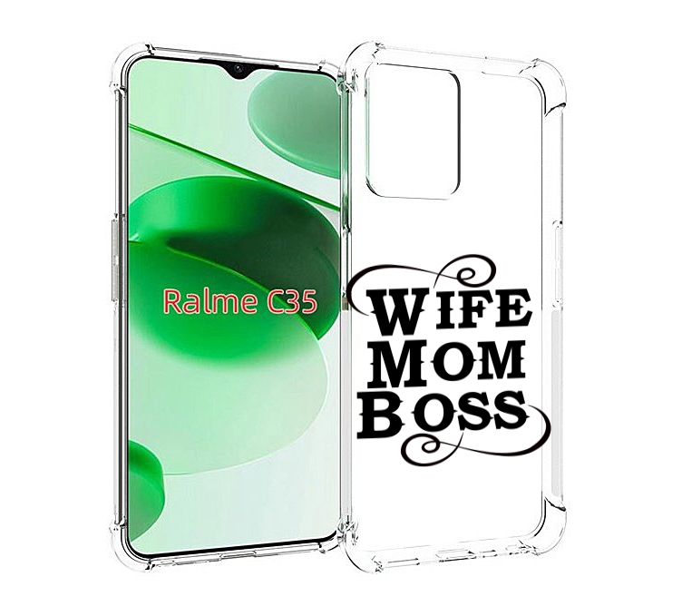 

Чехол MyPads жена-мама-босс для Realme C35 / Narzo 50A Prime, Прозрачный, Tocco