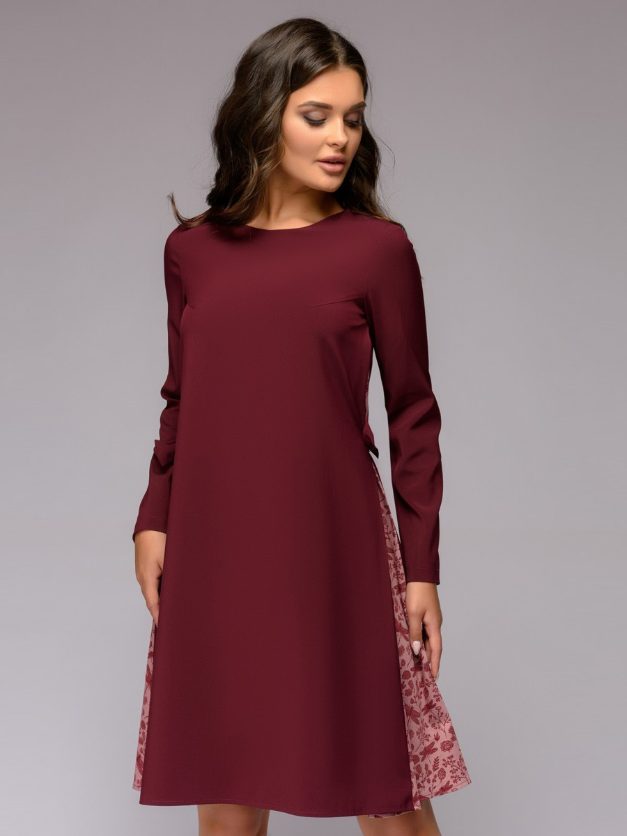 

Платье женское 1001dress DM01382BO бордовое 42, DM01382BO