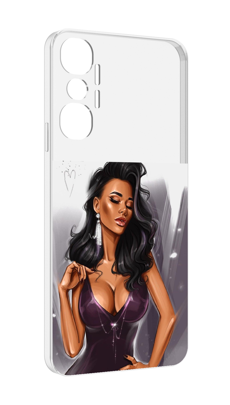 

Чехол MyPads нарисованная-девушка-в-фиолетовом-платье женский для Infinix Hot 20 4G, Прозрачный, Tocco