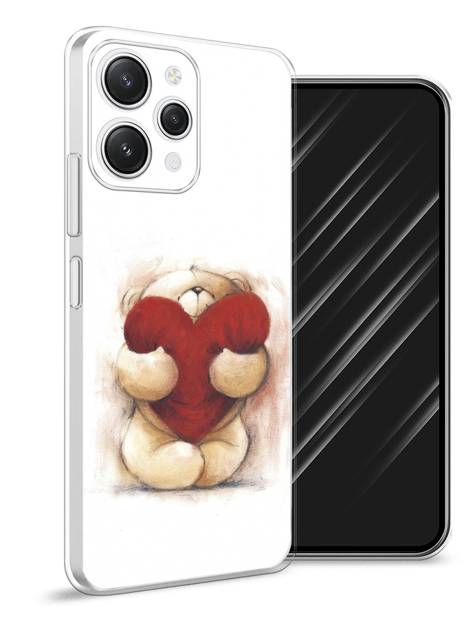 

Чехол Awog на Xiaomi Redmi 12 "Мишка с сердцем 1", Белый;бордовый;бежевый, 319250-6