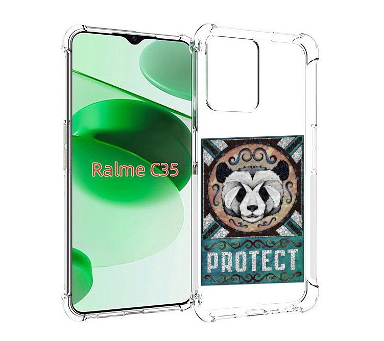 

Чехол MyPads защита панды для Realme C35 / Narzo 50A Prime, Прозрачный, Tocco
