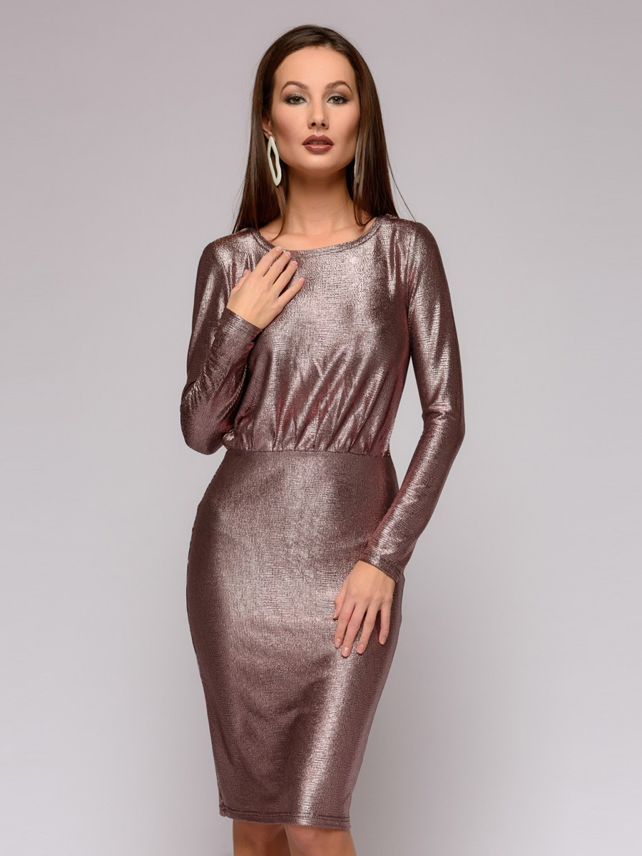 фото Платье женское 1001dress dm01430pk розовое 42