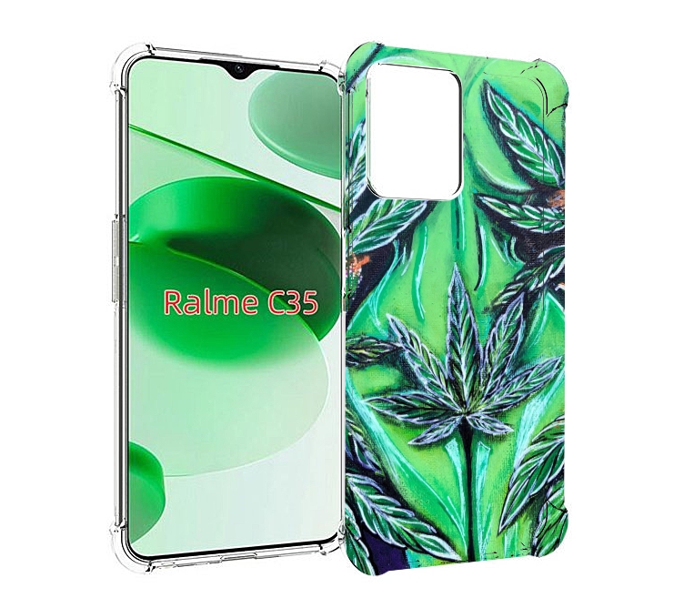 

Чехол MyPads зеленая девушка для Realme C35 / Narzo 50A Prime, Прозрачный, Tocco