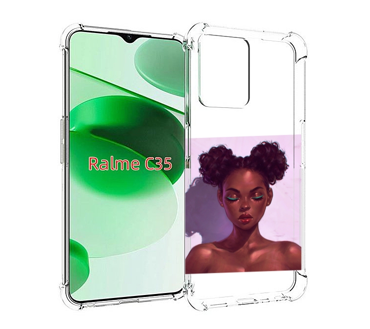 

Чехол MyPads зеленые-стрелки женский для Realme C35 / Narzo 50A Prime, Прозрачный, Tocco