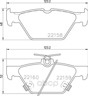 

Колодки торм.задн. SUBARU Legacy 15-> BREMBO