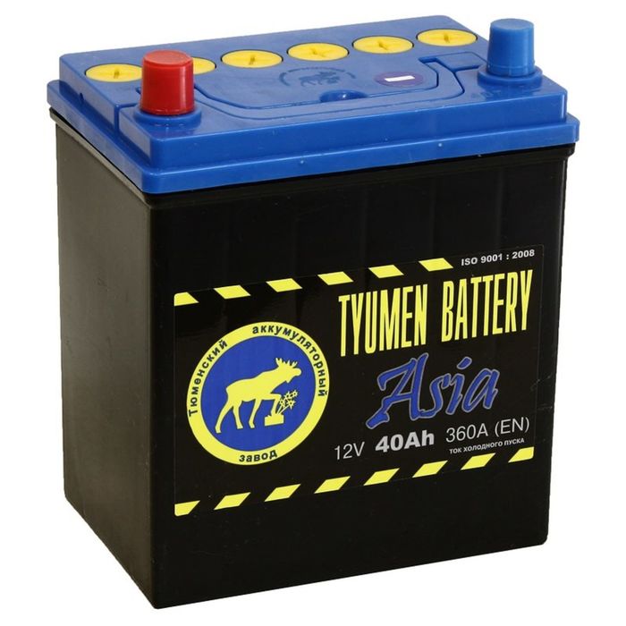 

Аккумуляторная батарея Тюмень 40 Ач 6СТ-40L, Азия