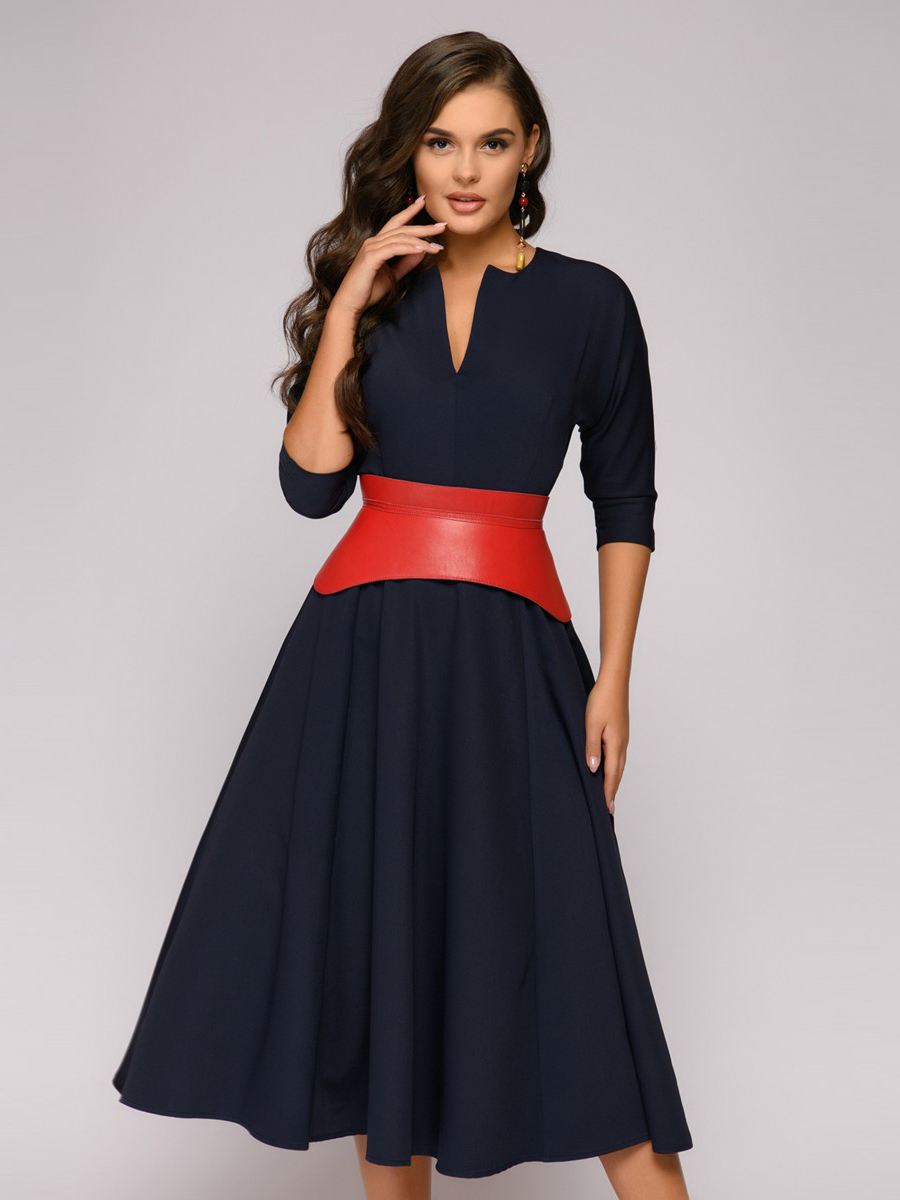 

Платье женское 1001dress DM01482 синее 42, DM01482