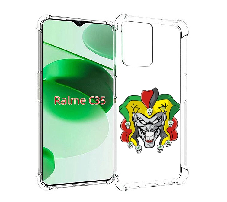 

Чехол MyPads злодей-клоун для Realme C35 / Narzo 50A Prime, Прозрачный, Tocco