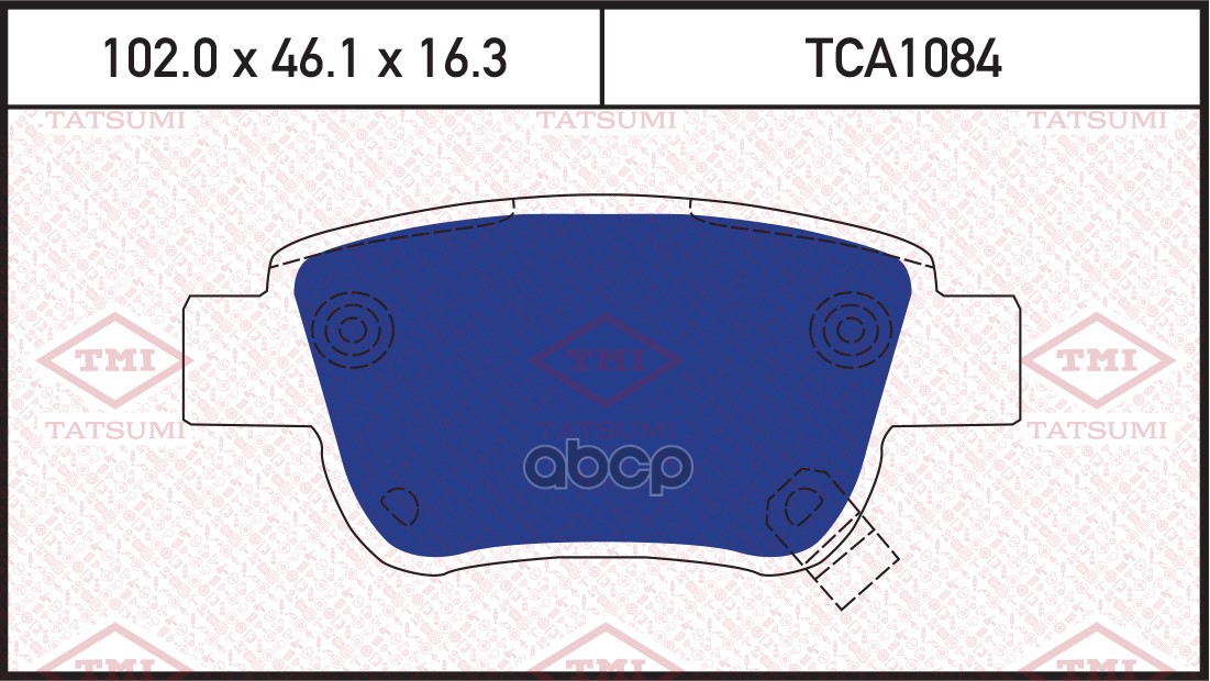 

Колодки тормозные TOYOTA AVENSIS 03- задн. Tatsumi TCA1084, TCA1084