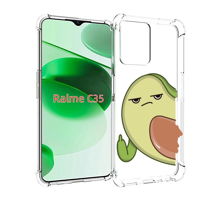 

Чехол MyPads злой-авокадо для Realme C35 / Narzo 50A Prime, Прозрачный, Tocco