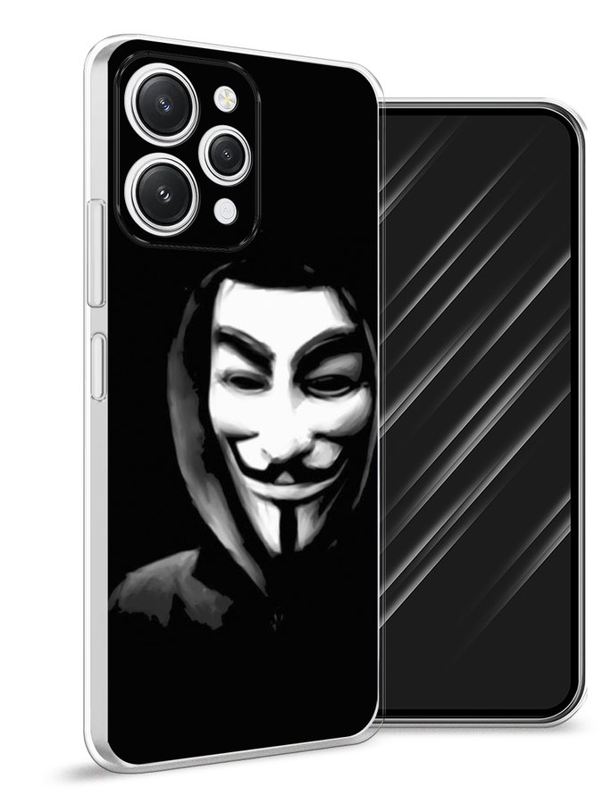 

Чехол Awog на Xiaomi Redmi 12 "Анонимус", Черный;серый;белый, 319250-5