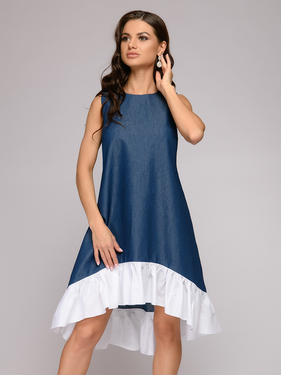 фото Платье женское 1001dress dm01543db синее 40