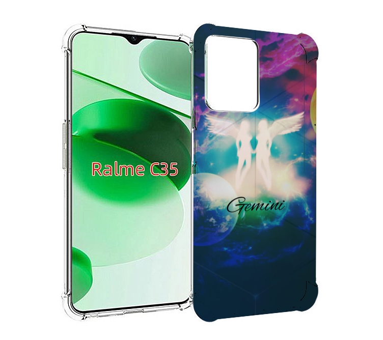 

Чехол MyPads знак зодиака близнецы 3 для Realme C35 / Narzo 50A Prime, Прозрачный, Tocco