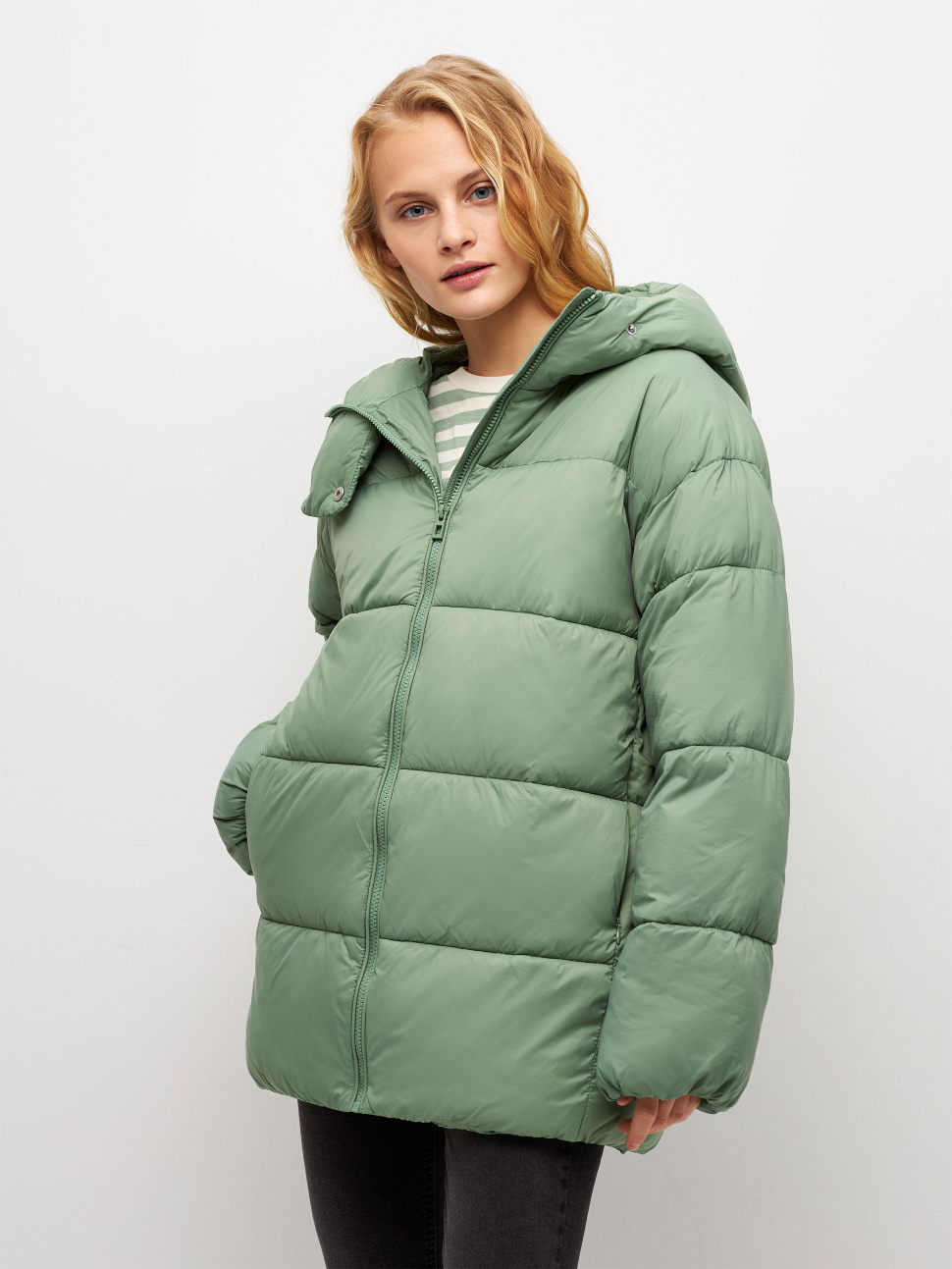 

Куртка женская Sela Moms 2810011120 зеленая S, 2810011120