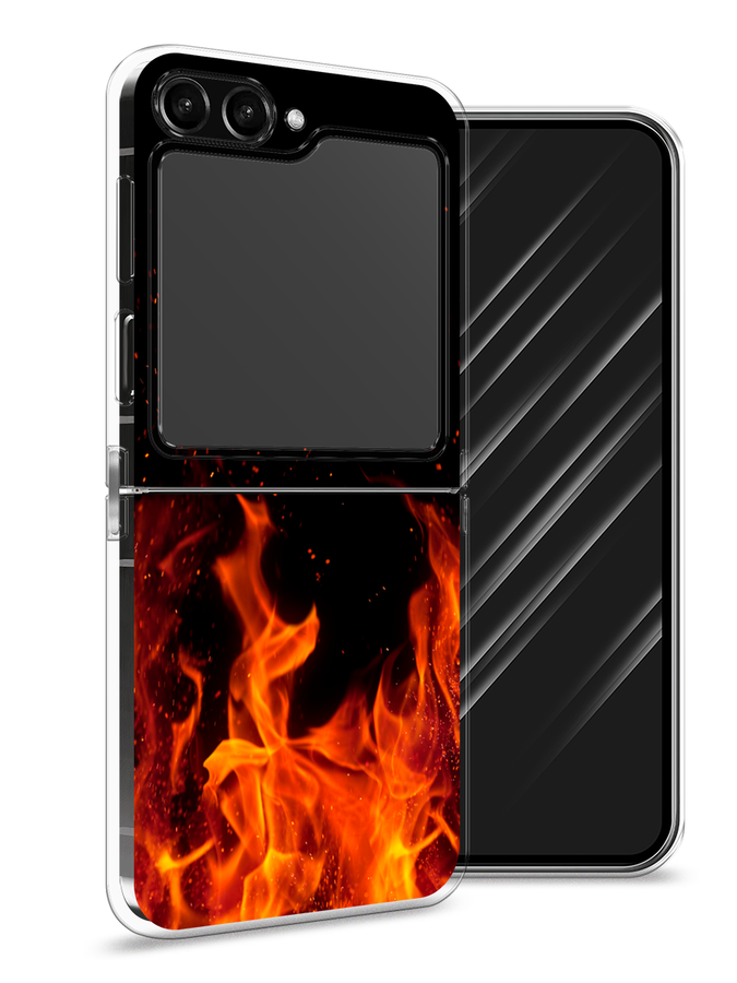 

Чехол Awog на Samsung Galaxy Z Flip 5 "Все в огне", Оранжевый;черный, 2108350-4