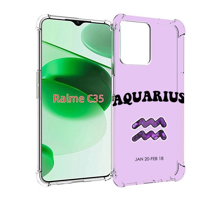 

Чехол MyPads знак зодиака водолеи 4 для Realme C35 / Narzo 50A Prime, Прозрачный, Tocco