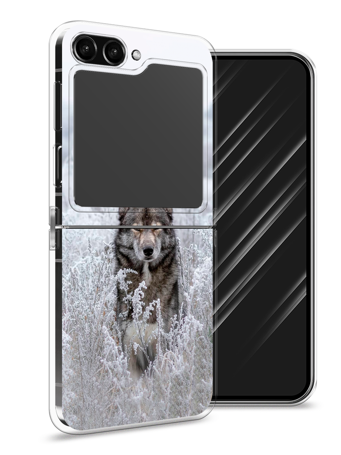 

Чехол Awog на Samsung Galaxy Z Flip 5 "Волк в поле", Белый;черный, 2108350-1