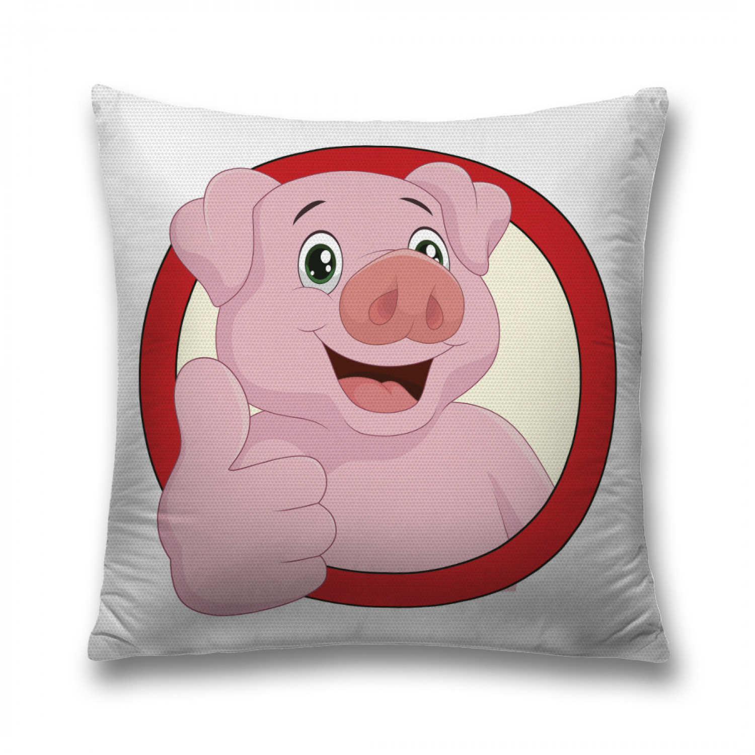 

Наволочка декоративная JoyArty "Довольная хрюшка" на молнии, 45x45 см, Белый, Довольная хрюшка