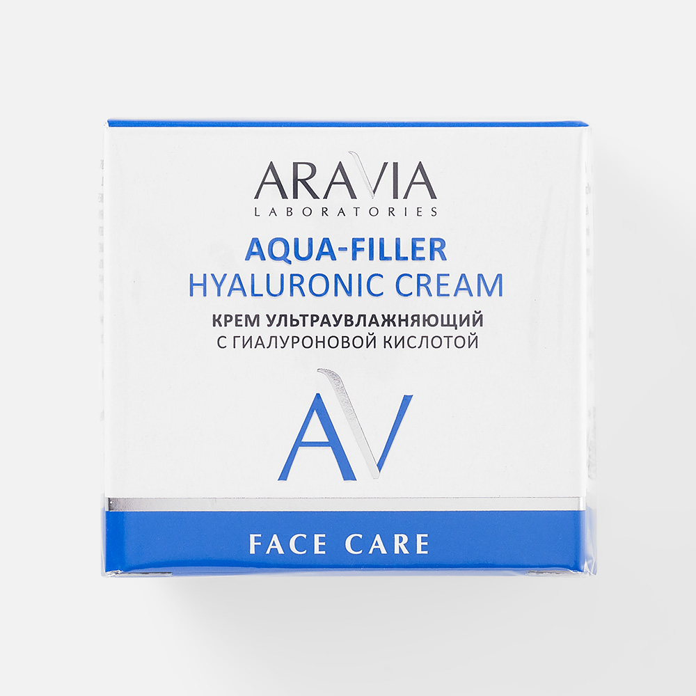 Крем для лица Aravia Professional Aqua-Filler Hyaluronic Cream ультраувлажняющий, 50 мл ceramed цера крем тройного действия для ног ультраувлажняющий