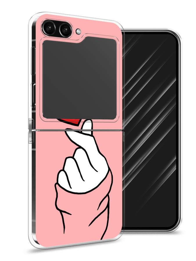 

Чехол Awog на Samsung Galaxy Z Flip 5 "Милое сердечко", Белый;красный;черный, 2108350-7