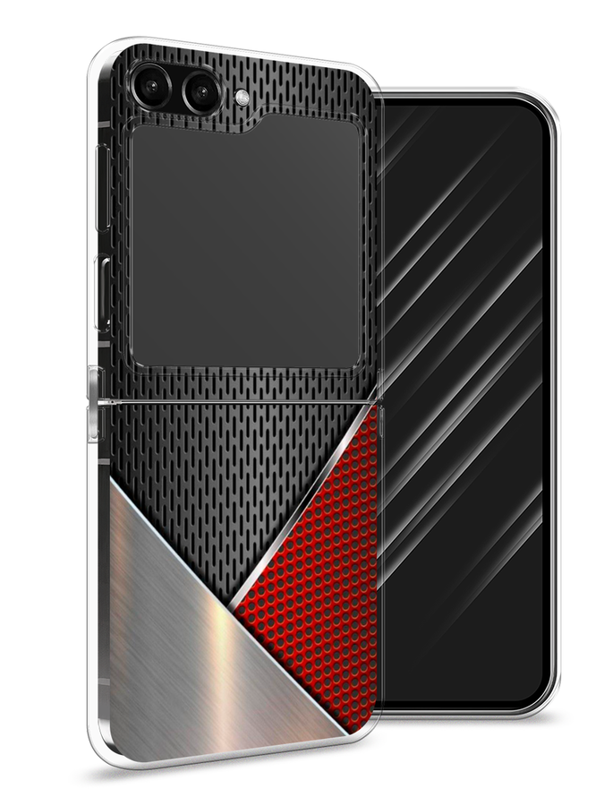 

Чехол Awog на Samsung Galaxy Z Flip 5 "Стальной металл", Черный;красный;серебристый, 2108350-3