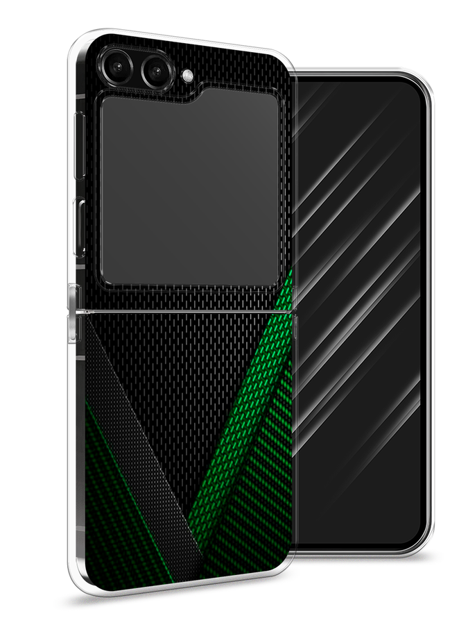 

Чехол Awog на Samsung Galaxy Z Flip 5 "Зеленый карбон", Черный;зеленый, 2108350-3