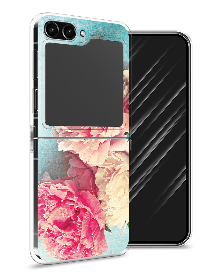 

Чехол Awog на Samsung Galaxy Z Flip 5 "Пионы new", Бирюзовый, 2108350-8