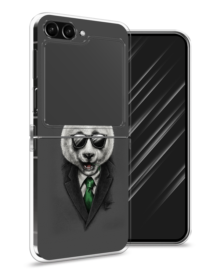 

Чехол Awog на Samsung Galaxy Z Flip 5 "Деловая панда", Серый;зеленый, 2108350-10