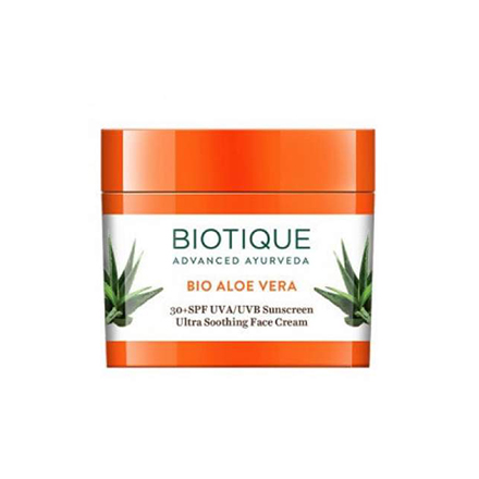 фото Солнцезащитный крем для лица biotique bio aloe vera, 50 г