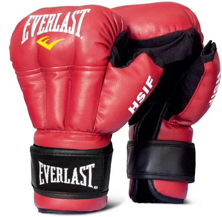 фото Перчатки для рук. боя everlast hsif leather 10oz красн.