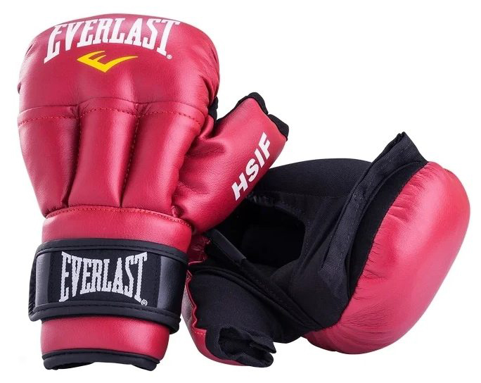 фото Перчатки для рук. боя everlast hsif leather 12oz l красн.