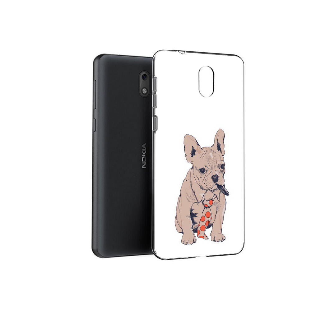 

Чехол MyPads Tocco для Nokia 2.1 бульдог с сигарой (PT114269.92.250), Прозрачный, Tocco