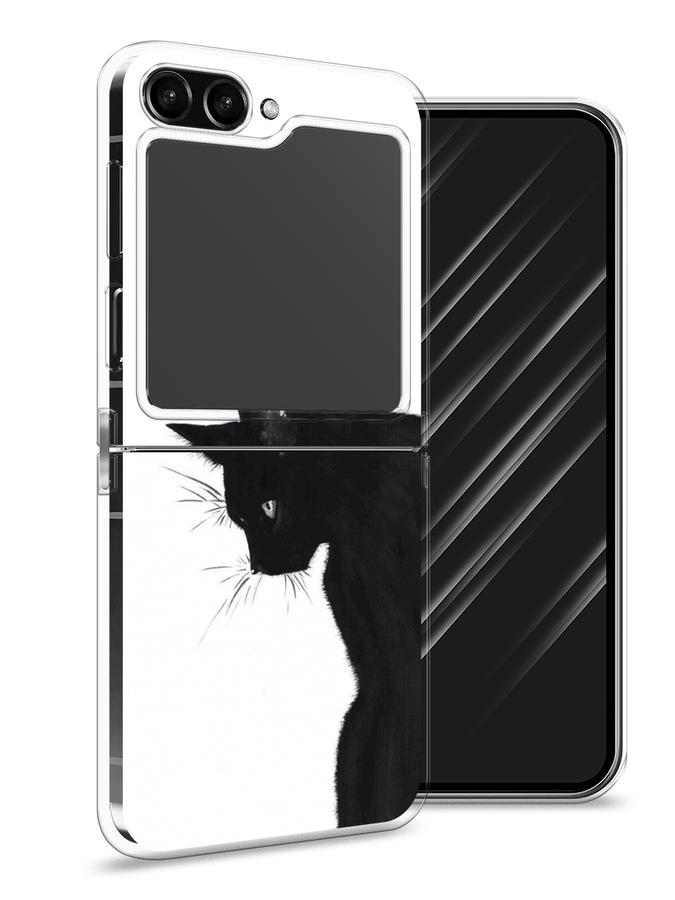 

Чехол Awog на Samsung Galaxy Z Flip 5 "Black cat", Черный;белый, 2108350-1