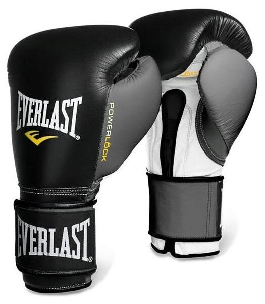 фото Перчатки тренировочные everlast powerlock 14oz черн/сер.