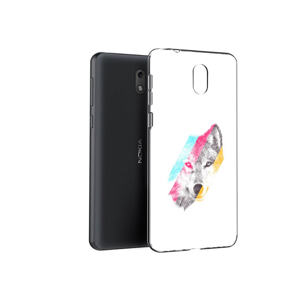 

Чехол MyPads Tocco для Nokia 2.1 волк градиент (PT114269.92.268), Прозрачный, Tocco