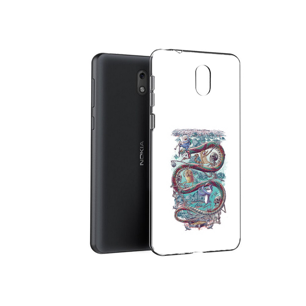 

Чехол MyPads Tocco для Nokia 2.1 время приключений страшилка (PT114269.92.280), Прозрачный, Tocco