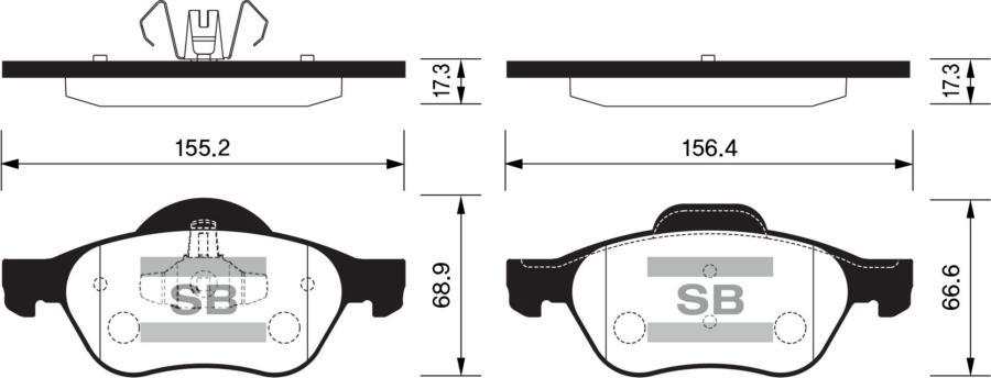 

Тормозные колодки Sangsin brake передние SP1414