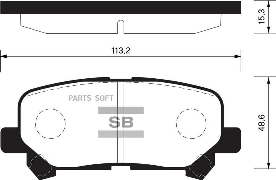 

Тормозные колодки Sangsin brake задние дисковые SP1461