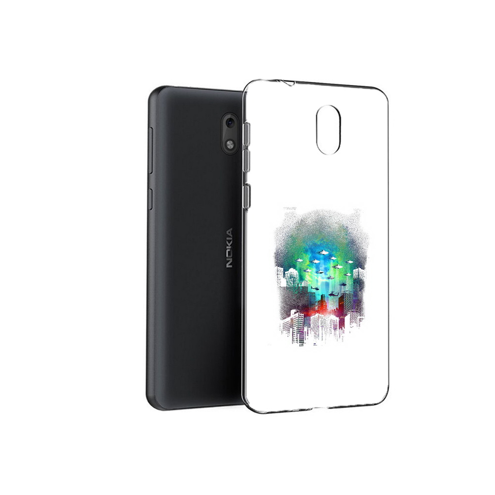 

Чехол MyPads Tocco для Nokia 2.1 город в свечении (PT114269.92.296), Прозрачный, Tocco