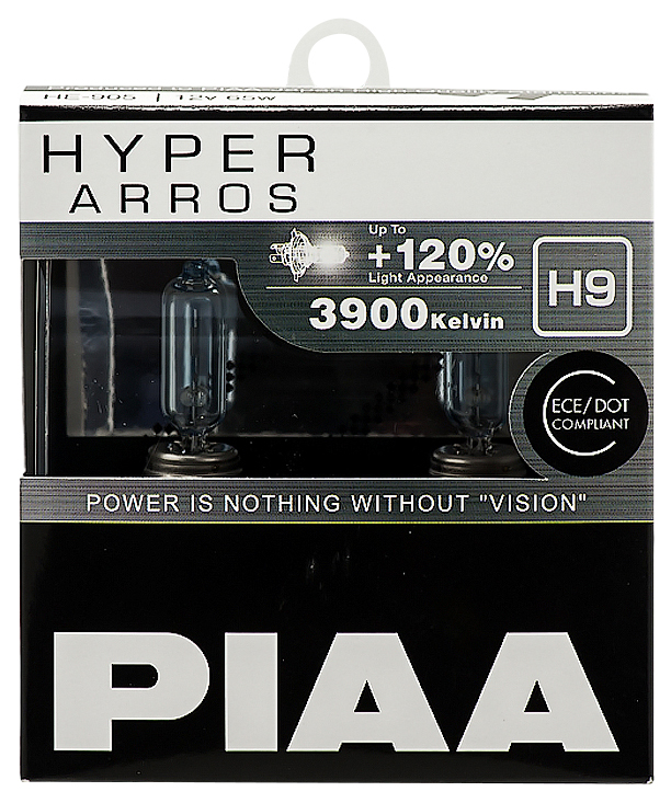 Лампы галогенные PIAA HYPER ARROS (TYPE H9) (3900K) 65W.  2 шт.