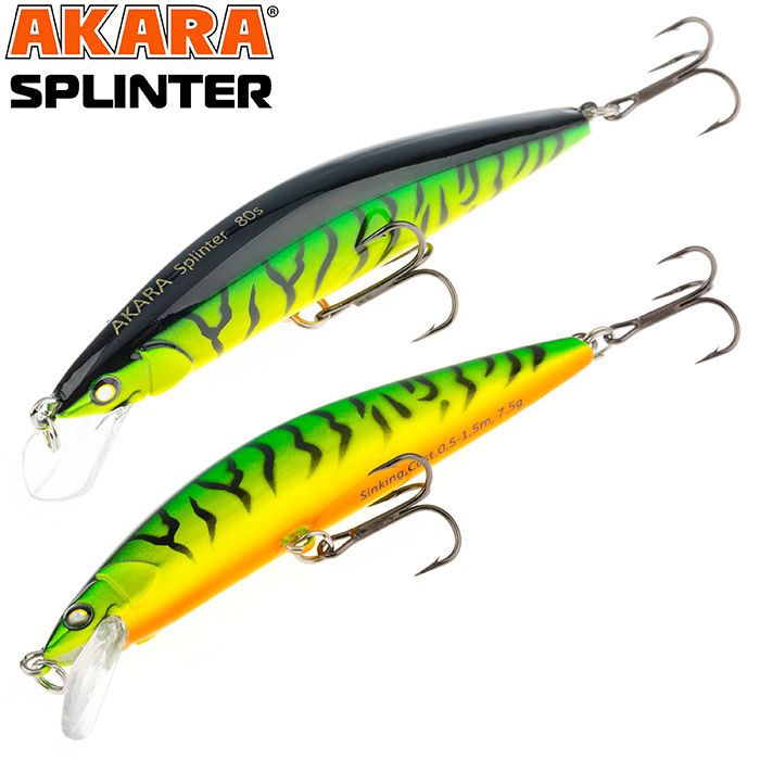 

Воблер Akara Splinter 65S 5 гр 1/6 oz 2,6 in A68, Разноцветный, Splinter