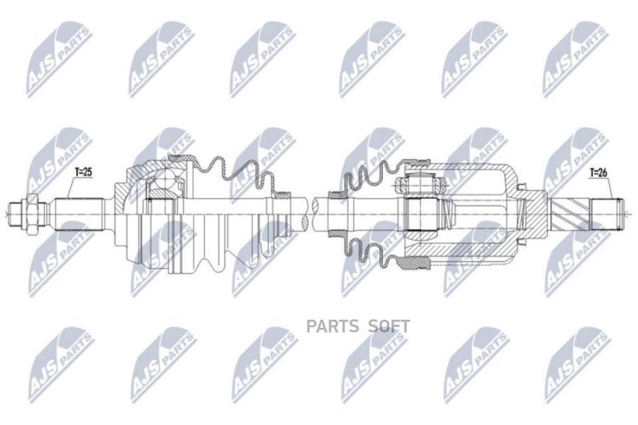 

Полуось Dacia Duster 1.5Dci,1.6 10-17, Duster Ii 1.6 17- /Lewa/